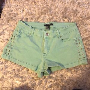 Teal shorts